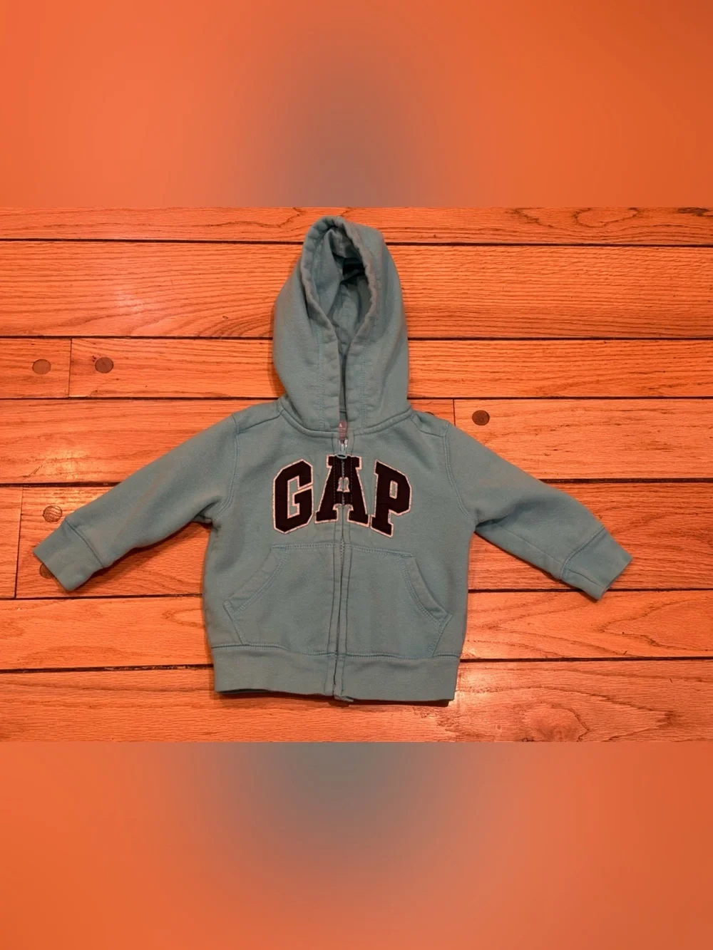 Babygap Light Blue Hooded Cotton Zip-Up Sweatshirt 12-18months